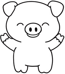 Pig animal cute