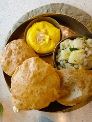 Shrikhand Poori and Aloo Jeera