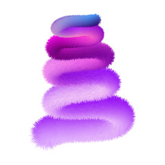 Abstract fluffy purple and blue gradient swirl