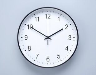 Analog Clock on Gray Surface Time's Essence, Accurate Display, Precision of Hours and Minutes