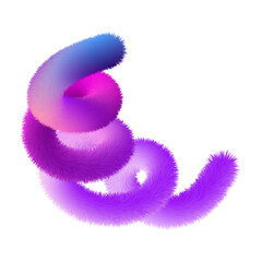 Fluffy colorful spiral abstract shape