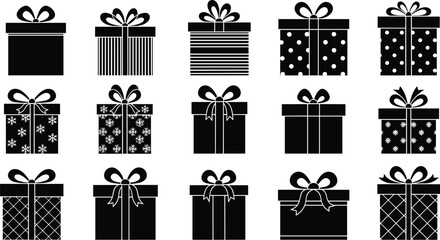 Colorful gift boxes, holiday packaging, festive wrapping, ribbon decorations, Christmas presents, birthday surprise, celebration design, seasonal decor, party elements, cheerful style