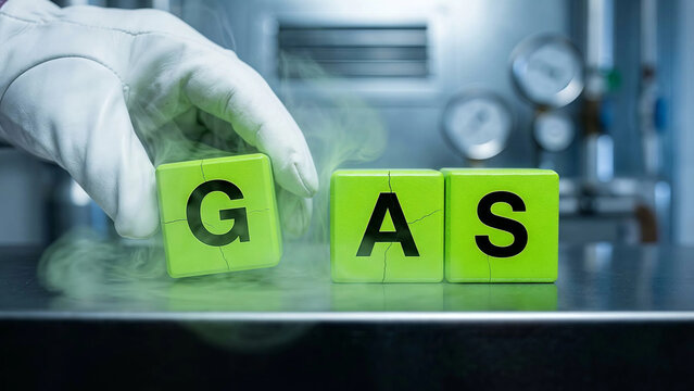 Gas cubes experiment Science laboratory research cryogenic air technology scientific process fluid hand gloves industry