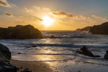 Fototapeta premium sunset at Porth dafarch on the Isle of Anglesey