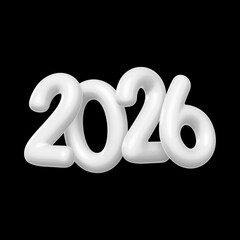 Celebrate the New Year 2026 Design Element on Black Background