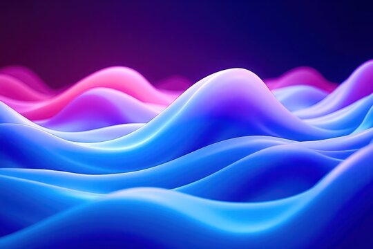 A blue and pink wave of foam