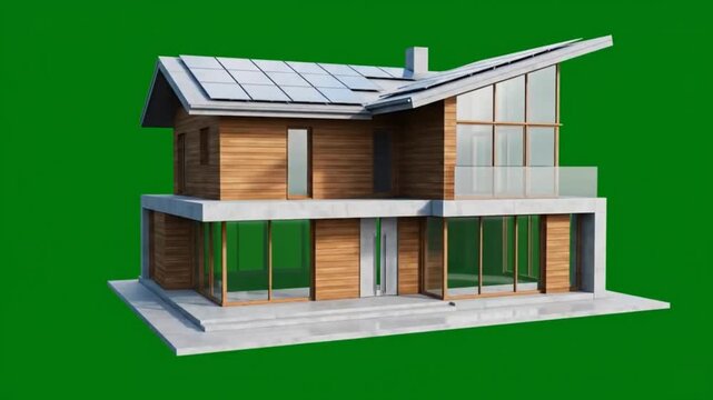 Modern blueprint house construction animation with dynamic architectural design process