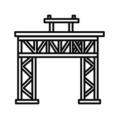 Stage Truss Archway Structure Line Icon