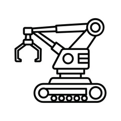 vector illustration of a construction crane