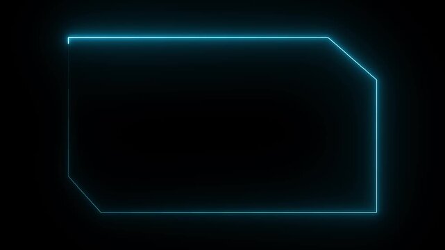 HUD Square Frames , Neon HUD GUI futuristic element Sci-fi concept design. Callouts title. Modern banner, frame of lower third.