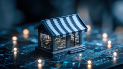 Miniature store on digital circuit board