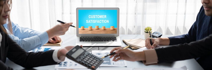 Business intelligence and data analysis concept. Analyst team working on financial data analysis...