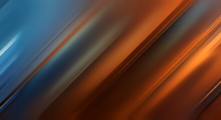 Abstract diagonal streaks of blue and orange light with a sense of motion and energy