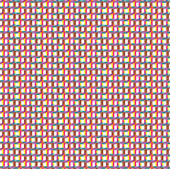 Vibrant Multicolor Geometric Weave Pattern with Interlocking Shapes, Bold Retro Abstract Design, High-Contrast Repeating Digital Art Texture for Backgrounds, Fabric Prints, and Modern Decor