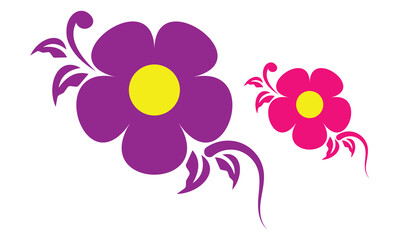 Seamless pattern with daisy flower. Cute round flower plant collection. Daisy chamomile colorful decorative flower. Vector illustration.