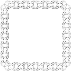Vintage white decorative frame in Gothic style - elegant white frame on transparent background, PNG, 300 DPI