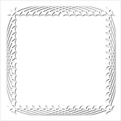 Vintage white decorative frame in Gothic style - elegant white frame on white background, JPG, 300 DPI
