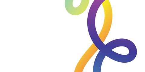 Fototapeta premium Abstract Lines colorful, gradient swirls, looped curves, bright graphic design for creative projects and modern backgrounds