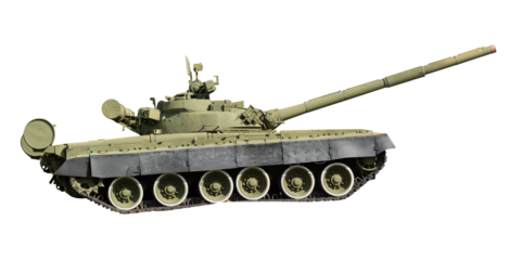 Russian tank isolated on a white background