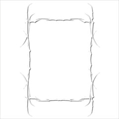 Obraz premium Vintage white decorative frame in Gothic style - elegant white frame on white background, JPG, 300 DPI