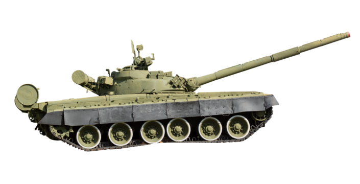 Russian tank isolated on a white background