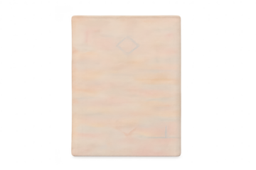 Vintage playing card back with faded design isolated on transparent background