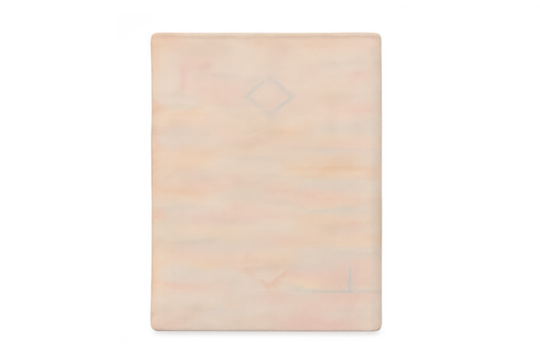 Vintage playing card back with faded design isolated on transparent background