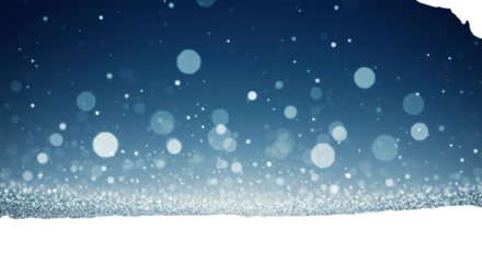 microscopic, crystalline silver particles drifting in volumetric light against an icy cobalt blue gradient and soft white center, emphasizing bokeh and high contrast, luxurious winter holiday concept