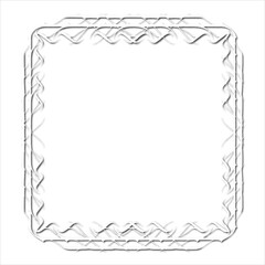 Vintage decorative vector frame in Gothic style - elegant white vector frame on white background, SVG