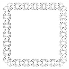 Vintage decorative vector frame in Gothic style - elegant white vector frame on white background, SVG