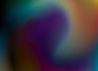 Abstract blend of vibrant purple teal and orange colors creating a smooth gradient background
