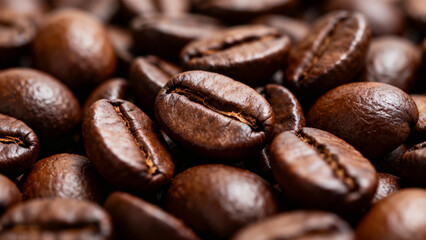 Rich brown coffee beans ready for brewing in a cozy kitchen setting