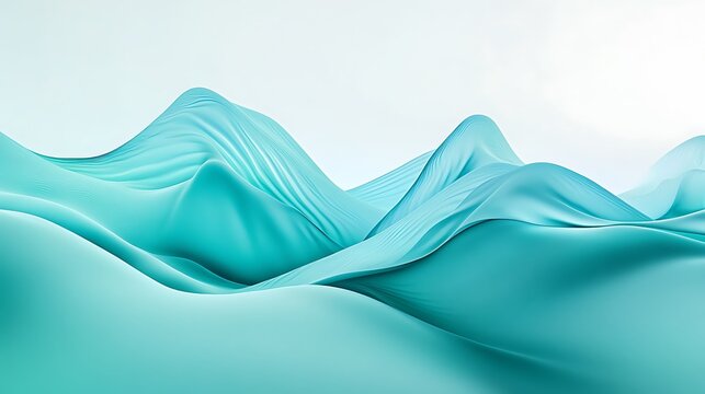 Abstract fluid gradient in aqua blue and teal tones, evoking a dreamy and light atmosphere 