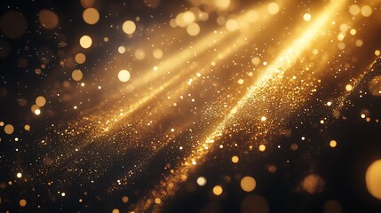 Obraz premium Elegant golden fluid gradient with subtle sparkling highlights, exuding luxury and sophistication 