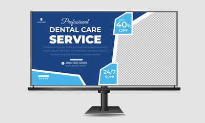 Medical healthcare billboard discount promotion banner cover template design
