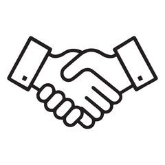 Naklejka premium Business agreement handshake or friendly handshake icon vector