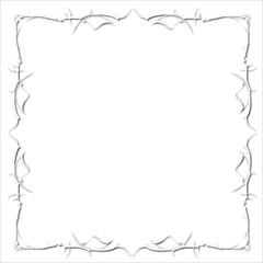 Vintage decorative vector frame in Gothic style - elegant white vector frame on white background, EPS10