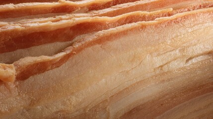 Obraz premium The cross-section of cured meat resembles natural sedimentary rock layers. Menu design and packaging models, specifically designed for cooking blogs and restaurant recipe cards.