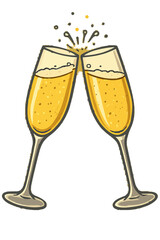 two glasses of champagne