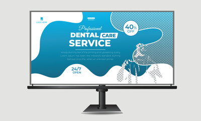 Medical Service Promotion Billboard Print Ready Cover Design Template
