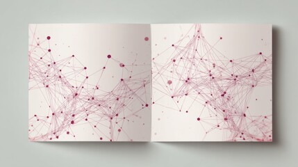 Abstract network of interconnected points and lines