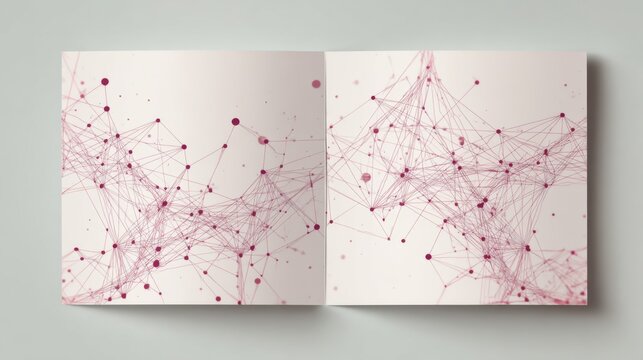 Abstract network of interconnected points and lines