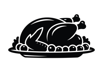 A roasted turkey presented on a platter a classic dinner centerpiece