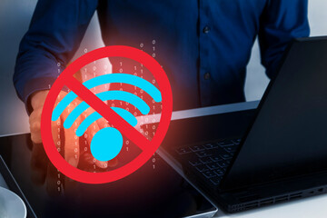 The Wi-Fi system has a problem and cannot be used. The internet network signal has a problem.