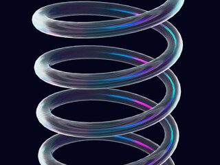 螺旋に渦巻くスプリングのアブストラクト