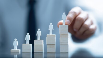 Business growth success reaching top position