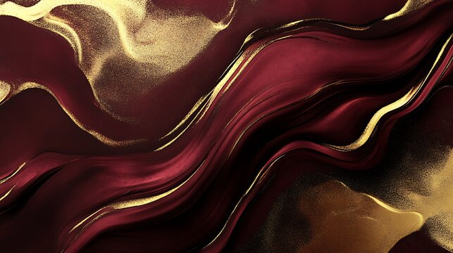Velvet-inspired rich maroon and gold fluid gradient, exuding opulence and depth 