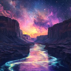 Violet clouds swirling across cosmic horizon high resolution picture