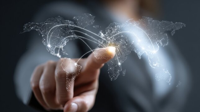 Global connections and digital network touch