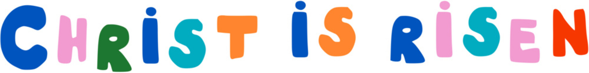 Doodle Hand-Drawn Christ Is Risen Phrase Typography